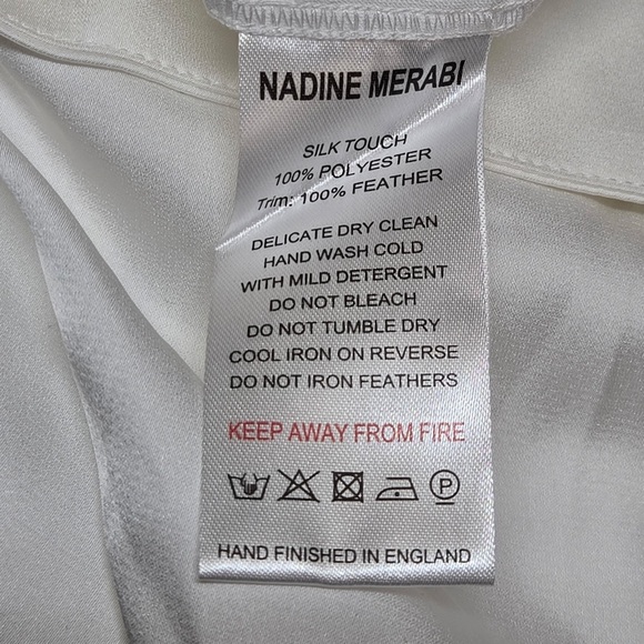 NADINE MERABI Darbie White Pajama Set Small/Medium 5475 - Picture 8 of 16